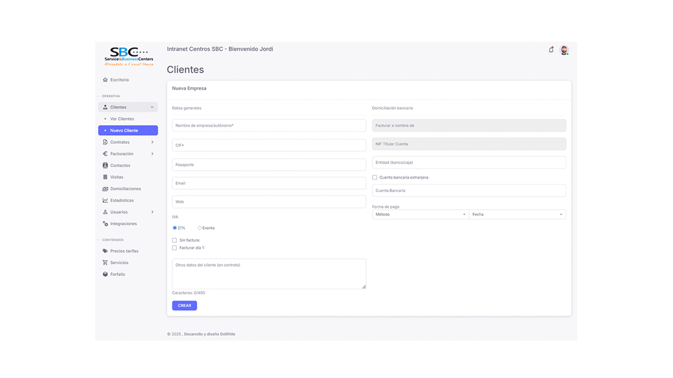 diseno desarrollo intranet plataforma interna sbc centros 3