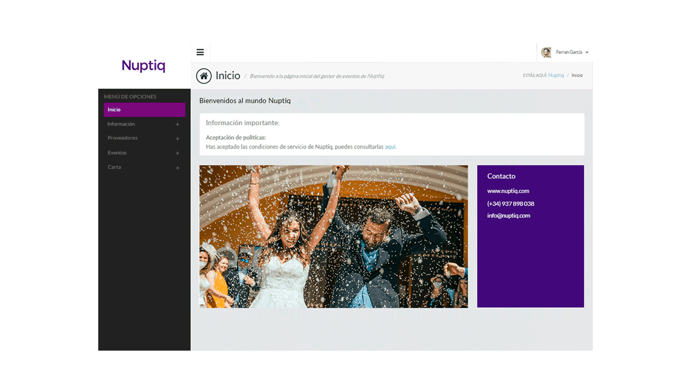 diseno desarrollo web branding software gestion nuptiq wedding management11